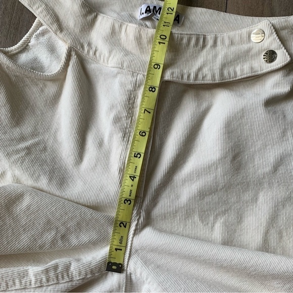 I. AM. GIA Kayla Cutout Straight Leg Pant cream corduroy size medium - Picture 9 of 9